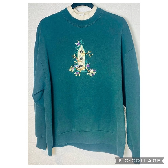 VTG Hunter Green Large Grandmacore Sweatshirt - Picture 1 of 3